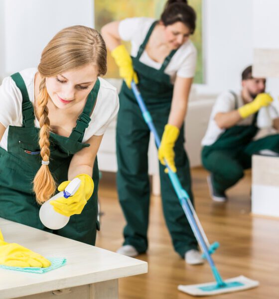 Living room house cleaning services in San Marcos